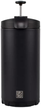 Steel Toe 3.0 Travel Coffee Press - Brew 20 fl.oz On The Go - No Spill Lid, Double Wall Vacuum Insulated Stays Hot for Hours, French Press Coffee (Obsidian Black)