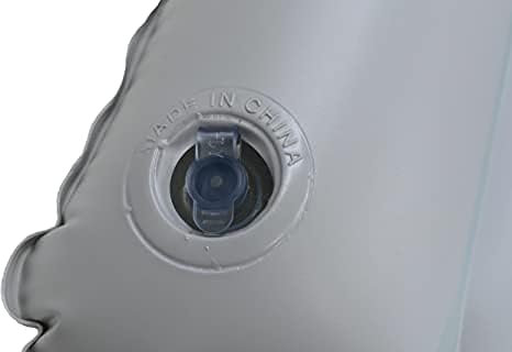 2 Pack Ultralight Inflatable Camping Pillow Squared Flocked Fabric Air Pillow for Beach Hiking,Camping,Traveling,Napping,Desk Rest,Neck Lumbar Support Grey