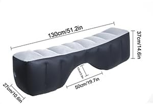 Inflatable Car Air Travel Mattress Back Seat Bed with Air Pump,51.2"×10.6"×14.6" Portable Camping Sleeping Gap Pad Air Bed for Car,SUV