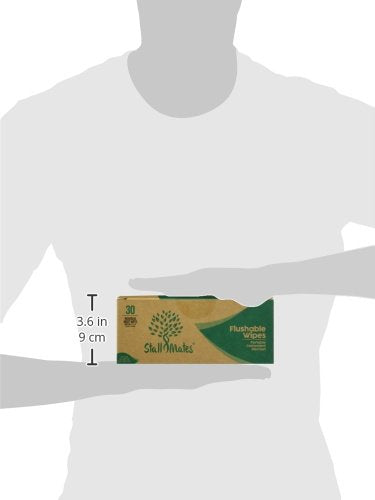 Stall Mates Wipes - Flushable Wipes | Individually Wrapped | Travel Friendly | Unscented with Vitamin-E & Aloe | (30 on-the-go singles)