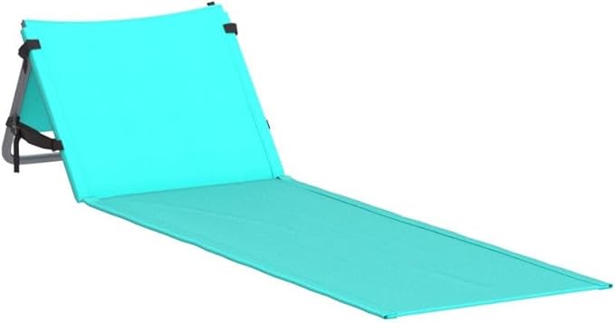 Bo Toys Portable Beach Mat Lounge Chair and Tote (Plain Blue)