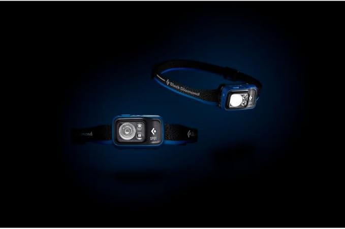 BLACK DIAMOND Spot 400 LED Headlamp, Waterproof and Dimmable Battery Powered Headlamp for Camping, Hiking, Running, Work, Travel with Red Light Mode, Azul