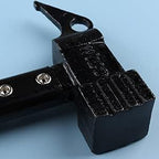 Camping Hammer Heavy Duty with Tent Stake Remover, 12.6" Steel Tent Hammer - Rubber Covered Handle Tent Mallet with Holding Strap (Black)