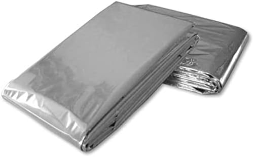 Ever Ready First Aid Mylar Rescue Blanket, Large Silver Thermal Sheet for Emergency and Survival, 54” x 84” – 10 Count