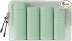 Travel Bottles Set - TSA Approved Leak Proof Squeezable Containers for Toiletries, Conditioner, Shampoo, Lotion & Body Wash Accessories (green)