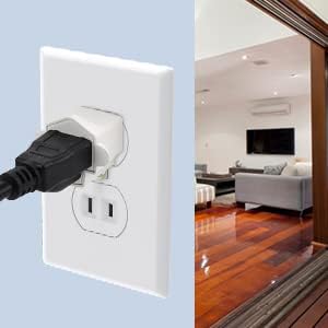 3 Prong to 2 Prong Polarized Grounding Adapter Wall Outlet Converter, JACKYLED 3-Prong Adapter Converter Fireproof Material 392℉ Resistant Heavy Duty for Household, Electrical, Indoor Use Only, 6 Pack