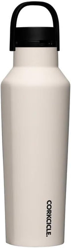Corkcicle Classic Sport Canteen - Insulated Stainless Steel Water Bottle - Compact & Travel-Friendly - Durable - Dishwasher Safe - BPA Free - Wide Mouth - Non-Slip Silicone Base - 20 oz - Latte