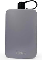 DRNK Steel | Flat Water Bottle as Seen on Shark Tank | Workplace Hydration, Travel, Hiking, and Gym | Leak Proof | Non-Toxic | BPA-Free | 17oz (500ml) [GunMetal Grey]
