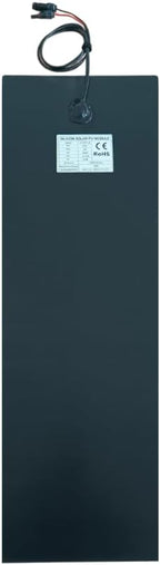 Lensunsolar 55W 12V ETFE Black Flexible Solar Panel, with Solar Cable on Back Side, PERC Mono Solar Cells, Ultrathin Lightweight for Campers, RVs, Boats, Camping, Tent