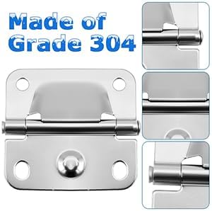 Cooler Stainless Steel Hinges for Coleman Camping Coolers 5235 6262 6270, Cooler Stainless Steel Hinges with Screws Set