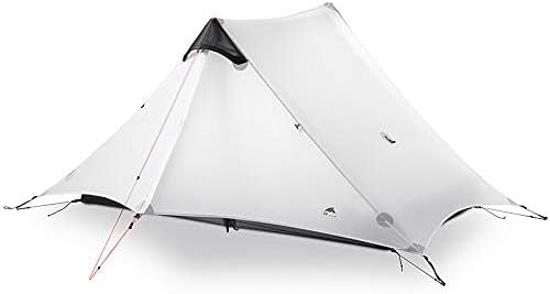 Lanshan 2 Person Tent Hiking Ultralight Camping Tent Professional 15D Silnylon Rodless Trekking Pole Tent Waterproof Backpacking Outdoor for Camping, Bivvy