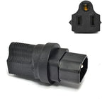 Ceptics IEC USA NEMA 5-15R to IEC 60320-C14 Adapter Plug - ETL Certified - Industrial Grade (IG-320-10PK),Black