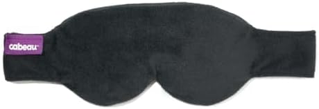 Cabeau Midnight Magic Sleep Mask – Adjust Padded Nose Strip to Block or Blackout Light - for Home and Travel - Soft Plush Fabric – Eye Liners Keep Fabric Away from Eyelids - Memory Foam Earplugs