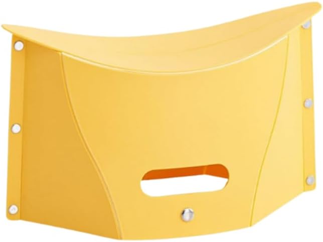 Folding Portable Camping Hiking Stool with Handbag Function - Lightweight Collapsable Travel Chairs for BBQ, Library & Backpacking - Outdoor Ultralight Mini Step Stool Foldable(Yellow Small)