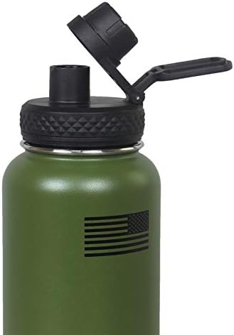 Tactical Pro Supply 32 oz. Patriotic Water Bottles | Decorated in the USA | Made with Premium Stainless Steel Material | Double Wall Vacuum Water Bottle Insulated