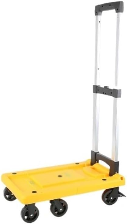 Folding Utility Cart with Wheels Portable Hand Truck for Movers Luggage Trolley Compact Home Use Cart Lightweight Foldable Dolly for Easy Transport