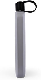 DRNK Steel | Flat Water Bottle as Seen on Shark Tank | Workplace Hydration, Travel, Hiking, and Gym | Leak Proof | Non-Toxic | BPA-Free | 17oz (500ml) [GunMetal Grey]