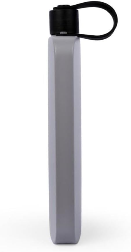 DRNK Steel | Flat Water Bottle as Seen on Shark Tank | Workplace Hydration, Travel, Hiking, and Gym | Leak Proof | Non-Toxic | BPA-Free | 17oz (500ml) [GunMetal Grey]