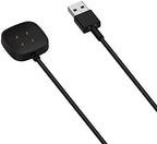 Versa 4 Charger Versa 3 Charging Cable Wall Plug Charger Compatible with Fitbit Versa 4 /Versa 3 / Sense 2/ Sense Smart Watch Charging Cord