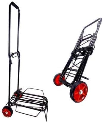 Folding Shopping Cart Dolly – Lightweight 2-Wheel Hand Truck, Portable & Collapsible Utility Trolley, 50 LB Capacity for Easy Storage & Transport