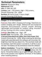 #556 - High Power Rechargeable CREE LED Headlamp 750 Lumens, USB-C Charging, IPX6 Waterproof, Stepless Dimming, Includes USB Cable and Power Bank