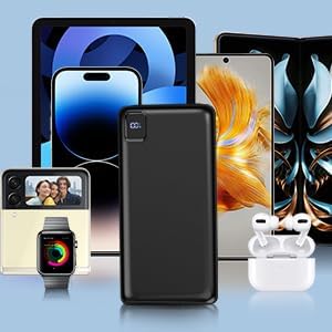 Portable Charger 50000 mAh Power Bank PD 30W and QC 4.0 PowerBank Fast Charging External Battery Pack with USB-C LED 3 Outputs & 2 Inputs Portable Charging for iPhone 15 14 13 pro, Samsung