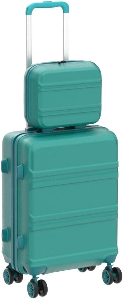Kono Carry On Luggage Set Lightweight Airline Approved Carry On Suitcase with TSA Lock Spinner Wheels Durable Luggage Hardside Turquoise