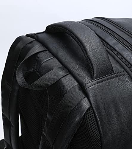 Sole Premise Leather Bag for Multi-functional Travel Carry-on with Shoe, Laptop and Clothes Compartments for Men & Women (Black)