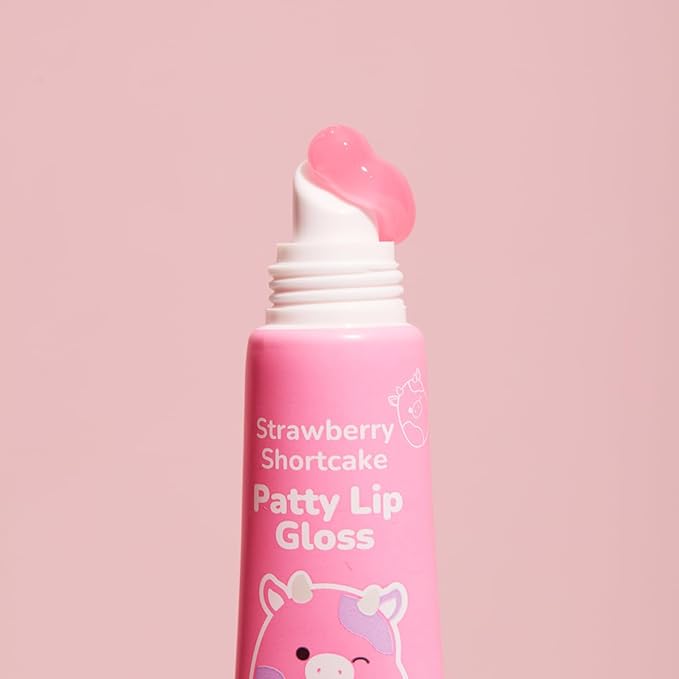 TONYMOLY x Squishmallows Patty the Cow 2-Piece Skincare & Beauty Gift Set – Strawberry Hand Cream & Strawberry Shortcake Lip Gloss – Cute Korean Skincare Gift