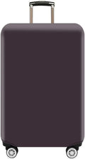 Morbuy Luggage Cover for Suitcase, Modern Solid Color Business Suitcase Cover Protector Fit 18-32 Inch Luggage, Baggage Covers with Zipper for Travel (L(25-28inch suitcase),Purple Gray)