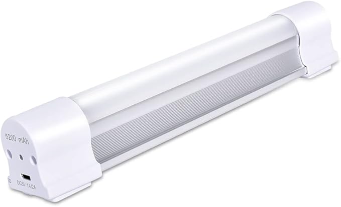 LETOUR Rechargeable Light LED Tube Magnetic Light 4000Lumens 5200mAh 5 Levels Dimming Camping Lantern USB Rechargeable Portable Lights with 2 Magnets Endurance for 60 Hours