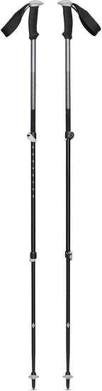 BLACK DIAMOND Trail Sport Trekking Poles, Two Lightweight Collapsible Aluminum Hiking Sticks with FlickLock Easy Adjustability for Hiking, Trekking, Backpacking, Walking, Camping, Travel