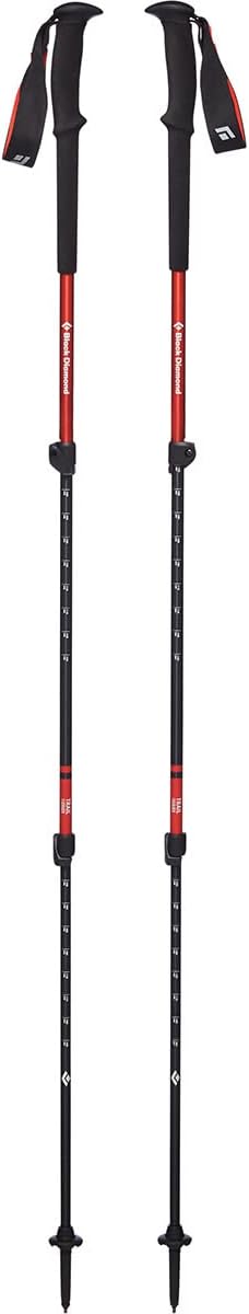 Black Diamond Trail Trekking Poles, Pair of 2 Lightweight Collapsible Aluminum Hiking Sticks for Trekking, Backpacking, Walking