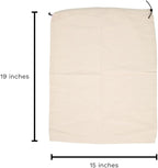 Shoe Bags for Travel Packing - Drawstring Sneaker Travel Bags - Cotton Cloth Shoe Dust Bags for Storage & Luggage - Washable Dust Cover Bags for Boots and Dress Shoes (3 Medium: 19"x15")
