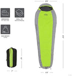 Teton 20F and 5F Degree Sleeping Bag; Lightweight, Warm Weather Mummy Sleeping Bags for Adults and Kids, Camping, Backpacking, Hiking