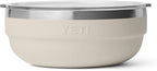 YETI Rambler Low Bowl, Vacuum Insulated, Stackable and Nestable Stainless Steel Bowl with Lid, 1.6 Quart, Cape Taupe