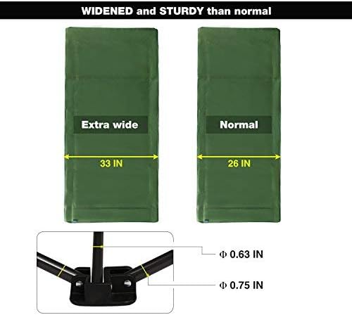 REDCAMP Oversized Camping cots for Adults 500lbs,33'' Extra Wide Tall Sleeping Cots Heavy Duty, XL Cots Portable for Outdoor Indoor Office, Green