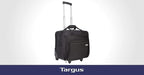 Targus 16 inch Rolling travel laptop case, Black - Travel briefcase and small rolling bag - Spacious foam padded laptop case 16" (TBR003US)