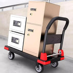 ty Folding Flatbed Trolley Cart with Swivel WheelsPortable Steel Hand Truck for Office Moving Transport and Easy LoadingIdeal Push Cart for Storage and Delivery