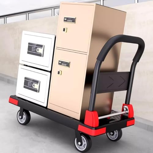 ty Folding Flatbed Trolley Cart with Swivel WheelsPortable Steel Hand Truck for Office Moving Transport & Easy LoadingIdeal Push Cart for Home & Warehouse Use