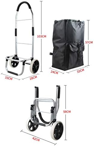 Folding Camping Wagon on Wheels Portable Trolley Cart for Groceries Shopping & Luggage Lightweight Hand Truck for s & Outdoor Activities