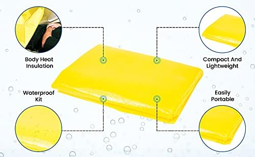 Primacare CB-6821 Emergency Disposable Transport Blanket, Lightweight and Warerproof, Space Blanket for Outdoors, Camping, First Aid, Hiking, Survival, 60” x 90”, Yellow