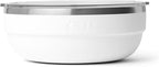 YETI Rambler Low Bowl, Vacuum Insulated, Stackable and Nestable Stainless Steel Bowl with Lid, 3.6 Quart, White