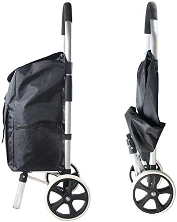 Folding Camping Wagon on Wheels Portable Shopping Trolley Cart Lightweight Hand Truck for Groceries Luggage & Camping Gear Easy to Store & Transport