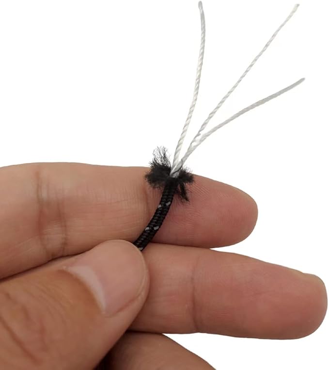 2mm Reflective Guyline Camping Paracord, Ultralight Thin Cord Rope for Tarp Rain Fly Tent Camping, 65 Feet (Black)