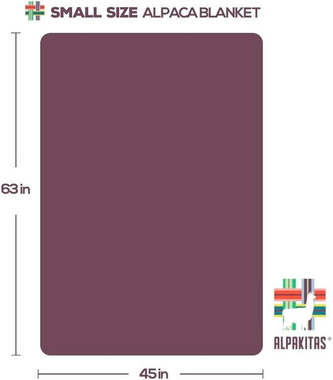 ALPAKITAS Alpaca Wool Blanket Throw | Large, Beautiful, Warm, Stripes | 64 x 45 inches | Ultra-Soft, Hypoallergenic and Breathable | Non-Itchy or Scratchy (Gray and Blue)