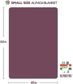 ALPAKITAS Alpaca Wool Blanket Throw | Large, Beautiful, Warm, Stripes | 64 x 45 inches | Ultra-Soft, Hypoallergenic and Breathable | Non-Itchy or Scratchy (Orange)