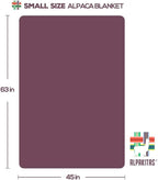 ALPAKITAS Alpaca Wool Blanket Throw | Large, Beautiful, Warm, Stripes | 64 x 45 inches | Ultra-Soft, Hypoallergenic and Breathable | Non-Itchy or Scratchy (White and Brown)