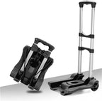 Heavy Duty Foldable Trolley Cart Portable Folding Hand Truck for Luggage Shopping Camping Garden & Use Blue Sack Wheel Barrow
