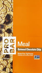PROBAR - MEAL Bar, Oatmeal Chocolate Chip, Non-GMO, Gluten-Free, Healthy, Plant-Based, Whole-Food Ingredients, Natural Energy (12 Count)